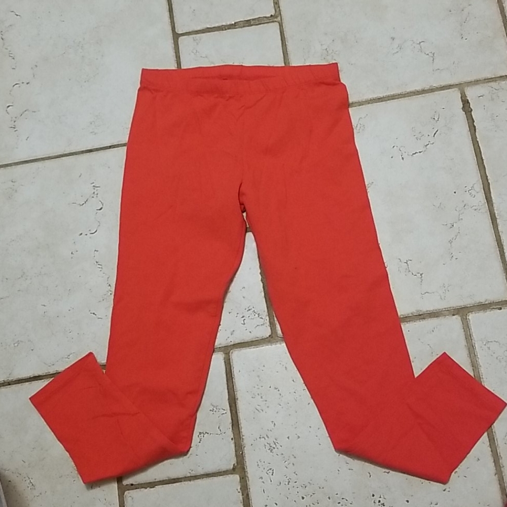 Neon orange leggings